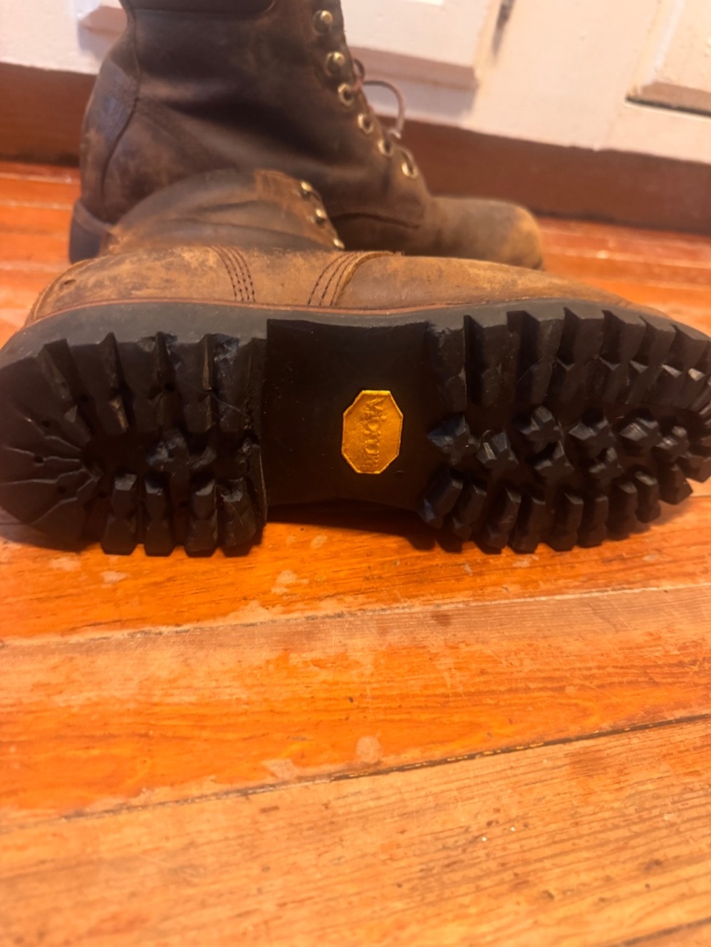 vintage L.L.Bean men's all-leather work/hiking boots size 9 likely from the late - Picture 6 of 8